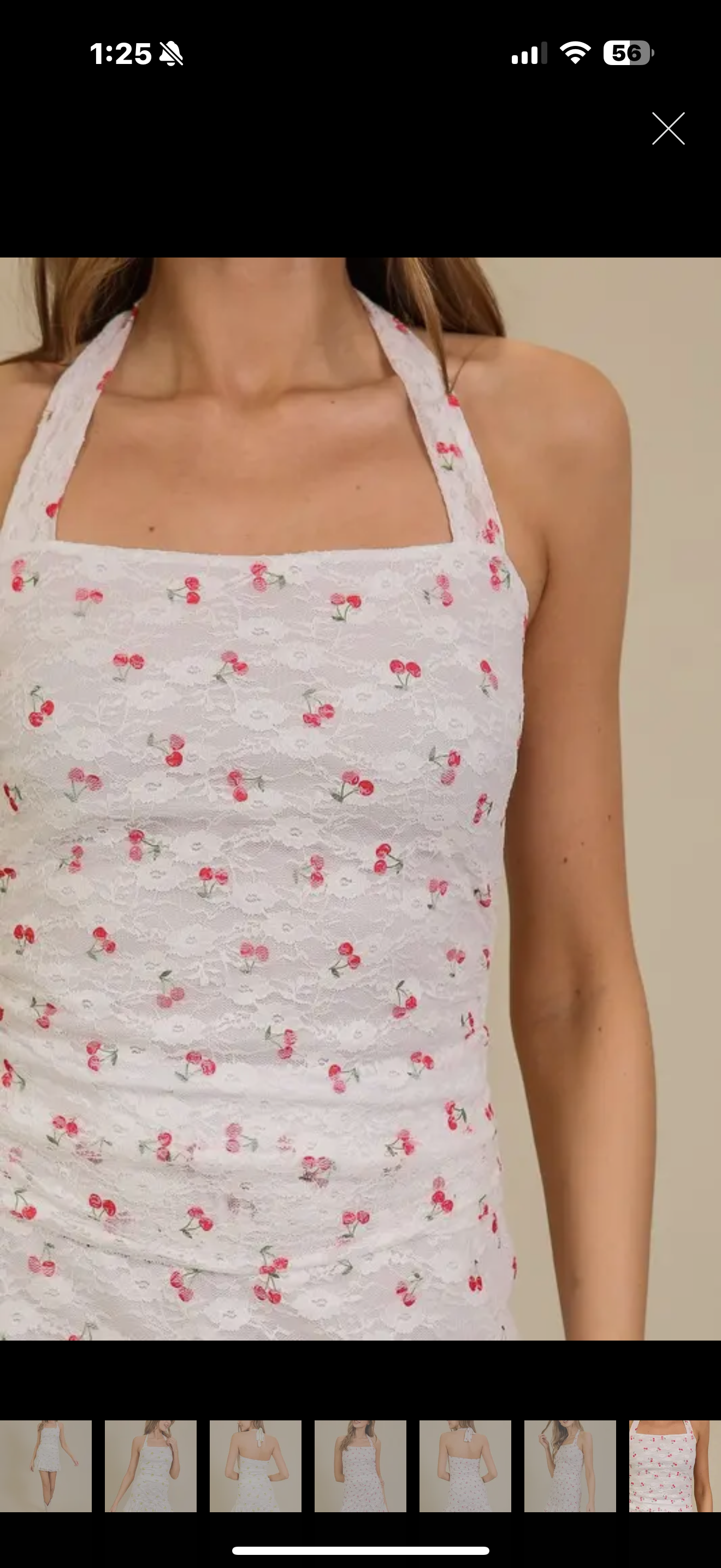 Lace Cherry Halter Top