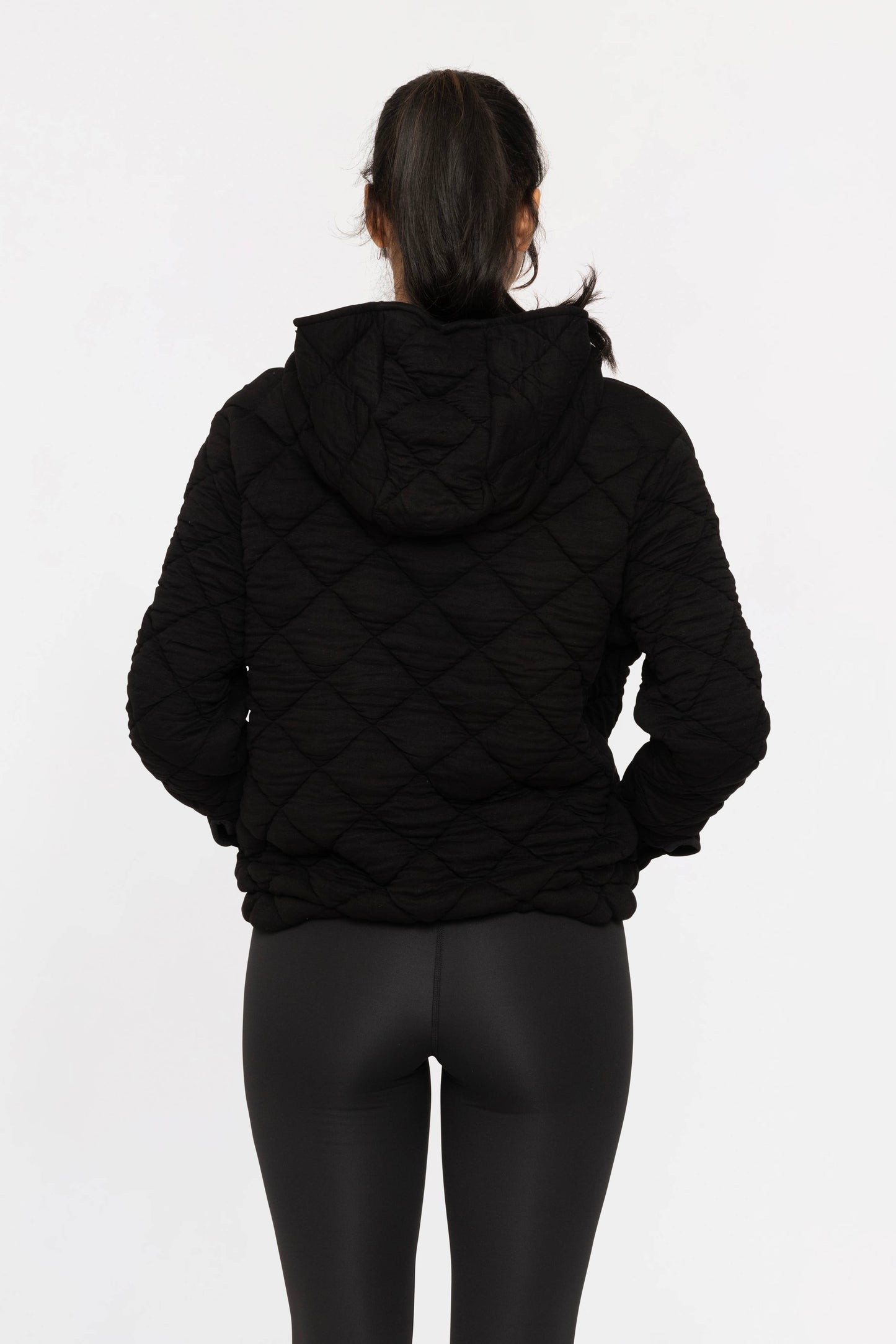 QUILTED FLEECE PULLOVER