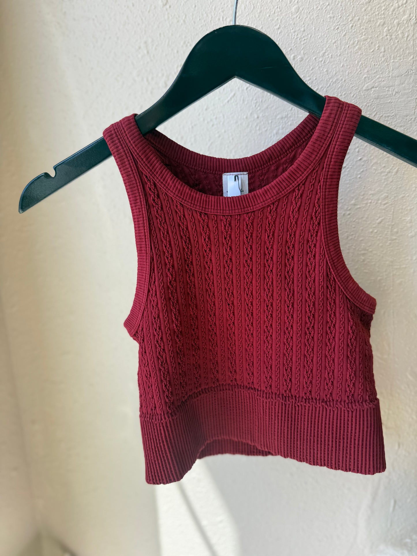 NIKKI TEXTURED CROP TANKS