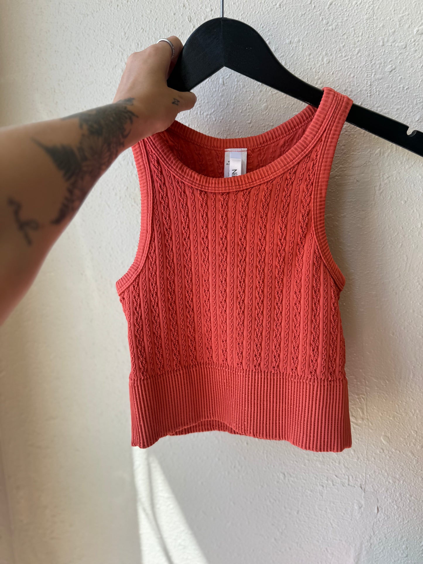 NIKKI TEXTURED CROP TANKS