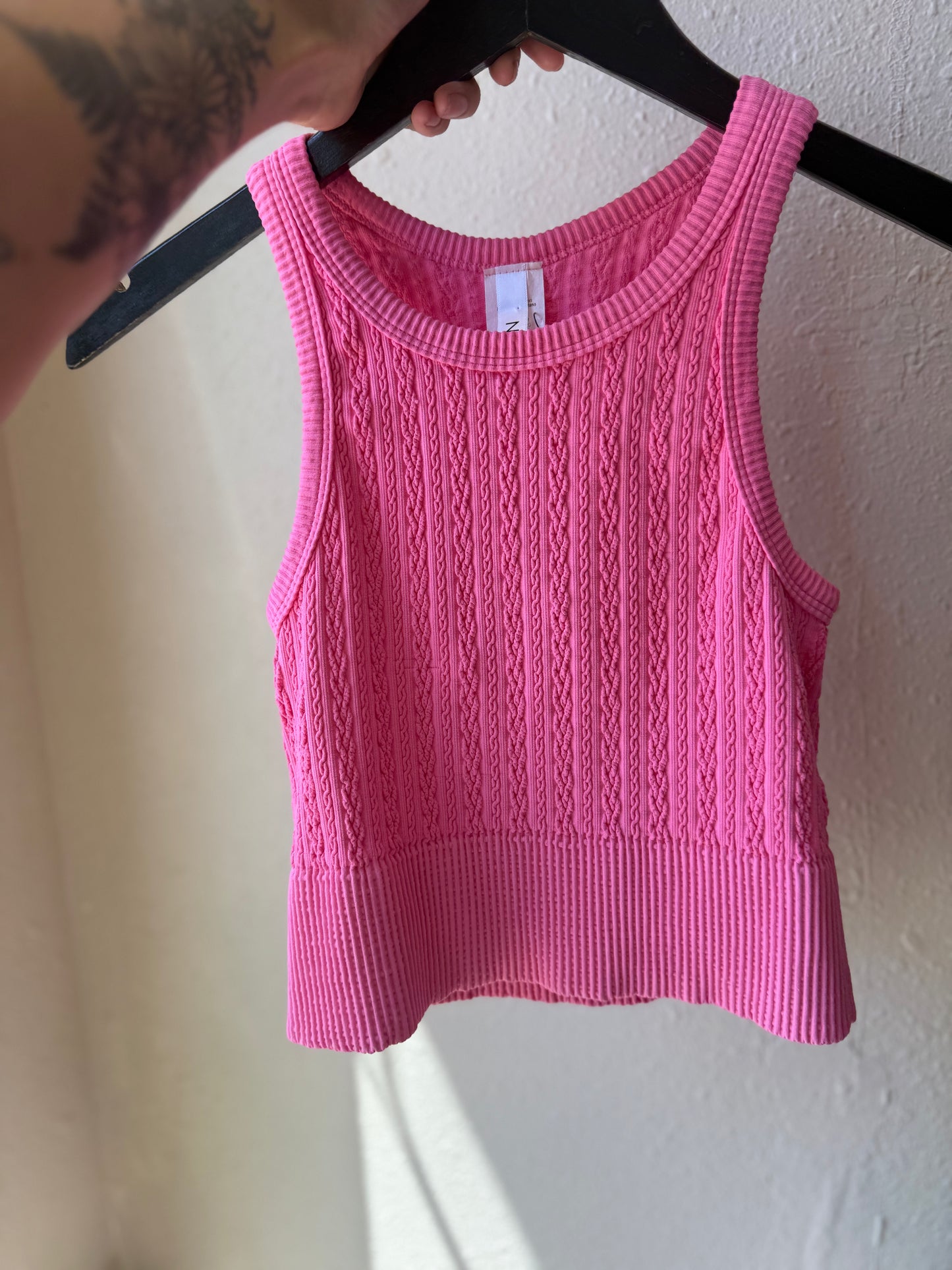 NIKKI TEXTURED CROP TANKS