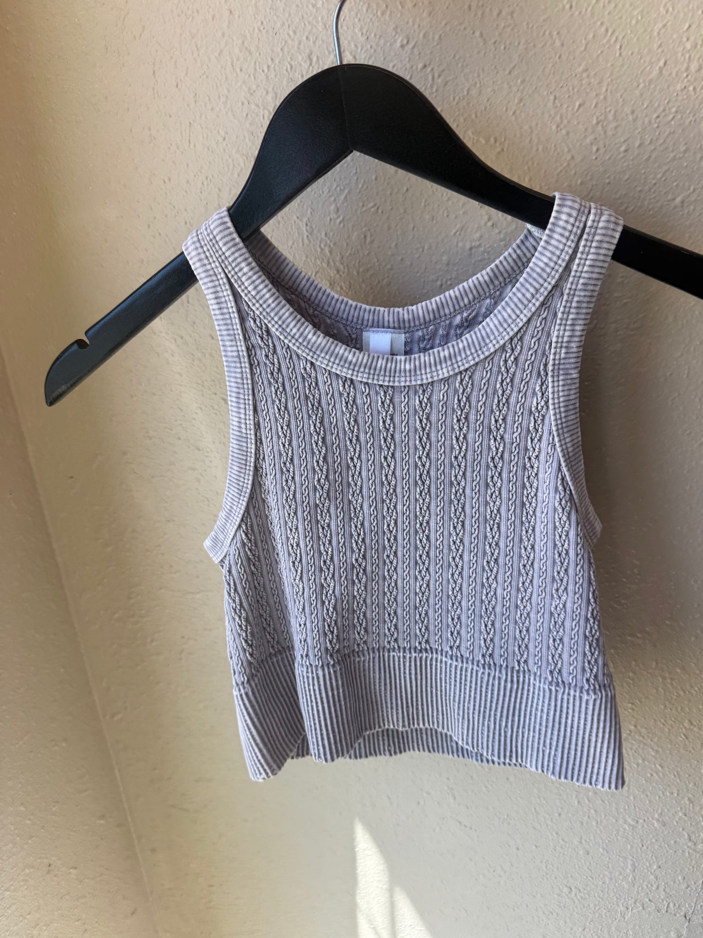NIKKI TEXTURED CROP TANKS