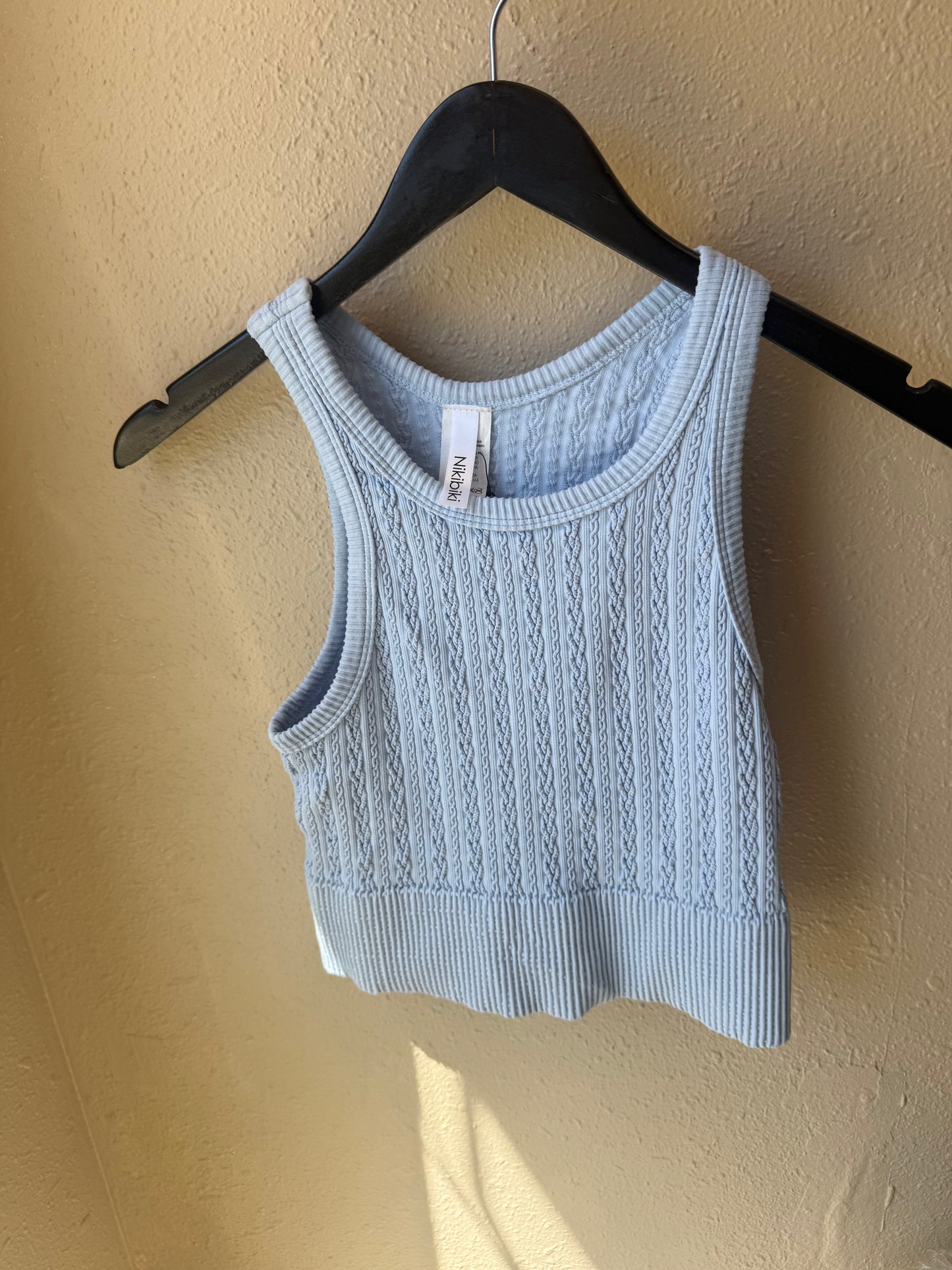 NIKKI TEXTURED CROP TANKS