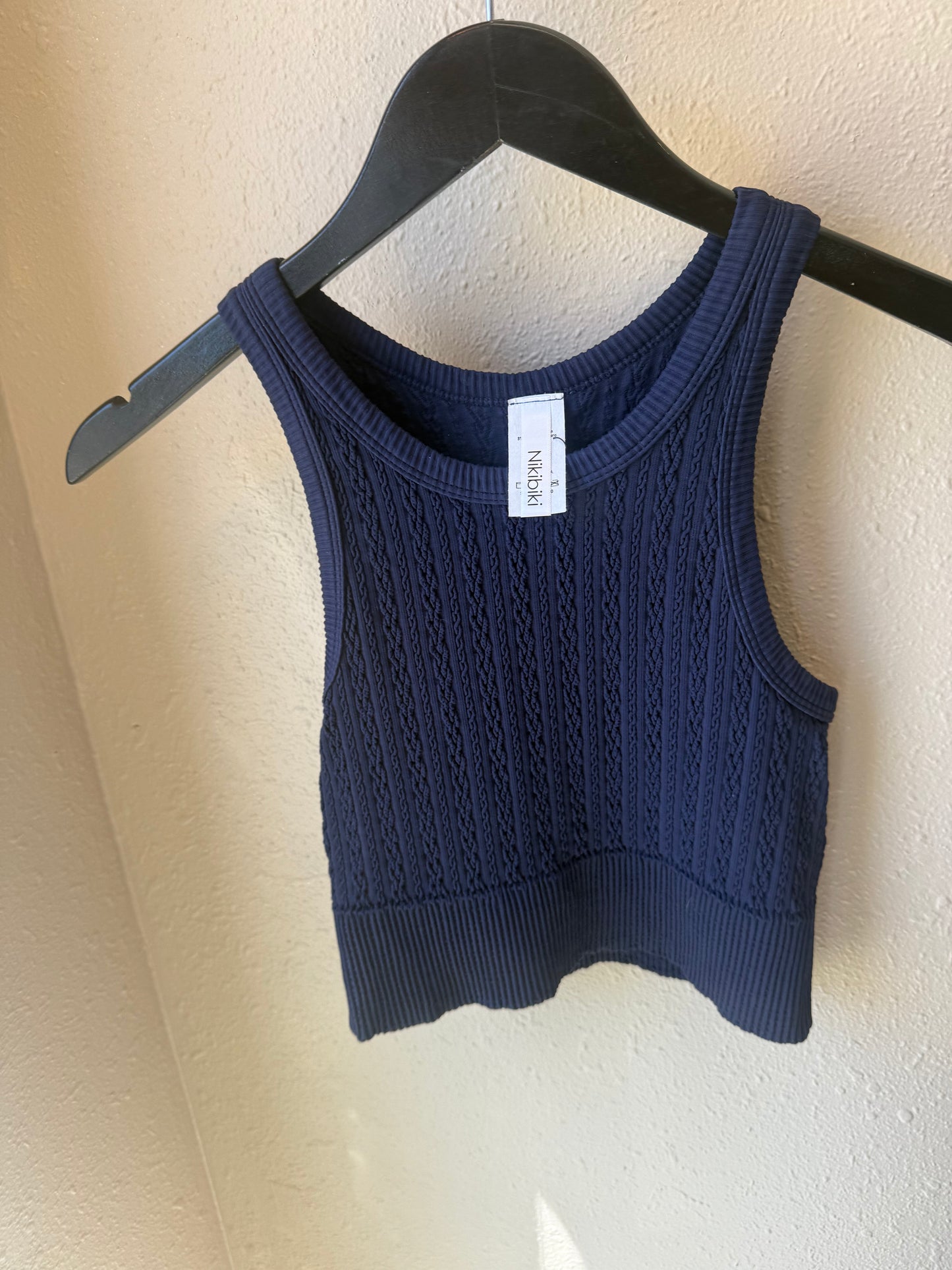 NIKKI TEXTURED CROP TANKS