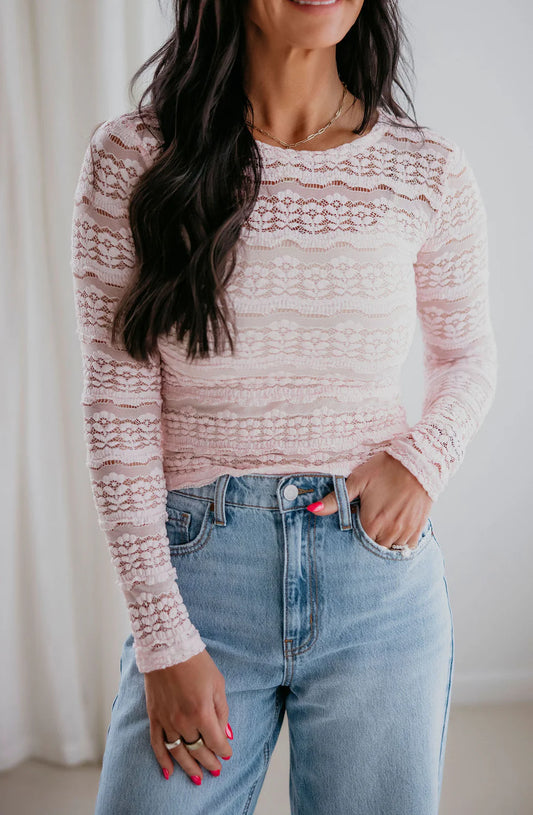 PINK LACE SHIRT