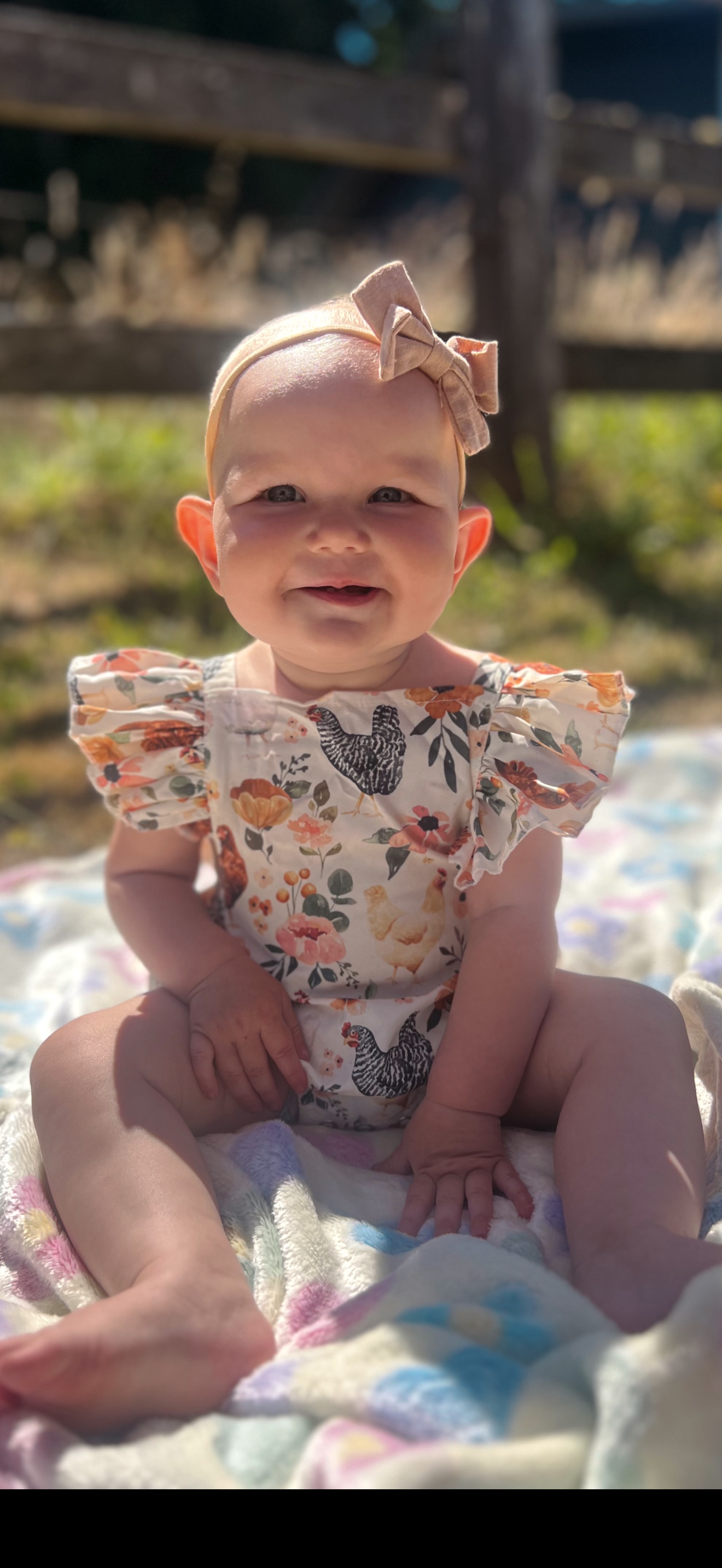 FLORAL CHICKEN ROMPER