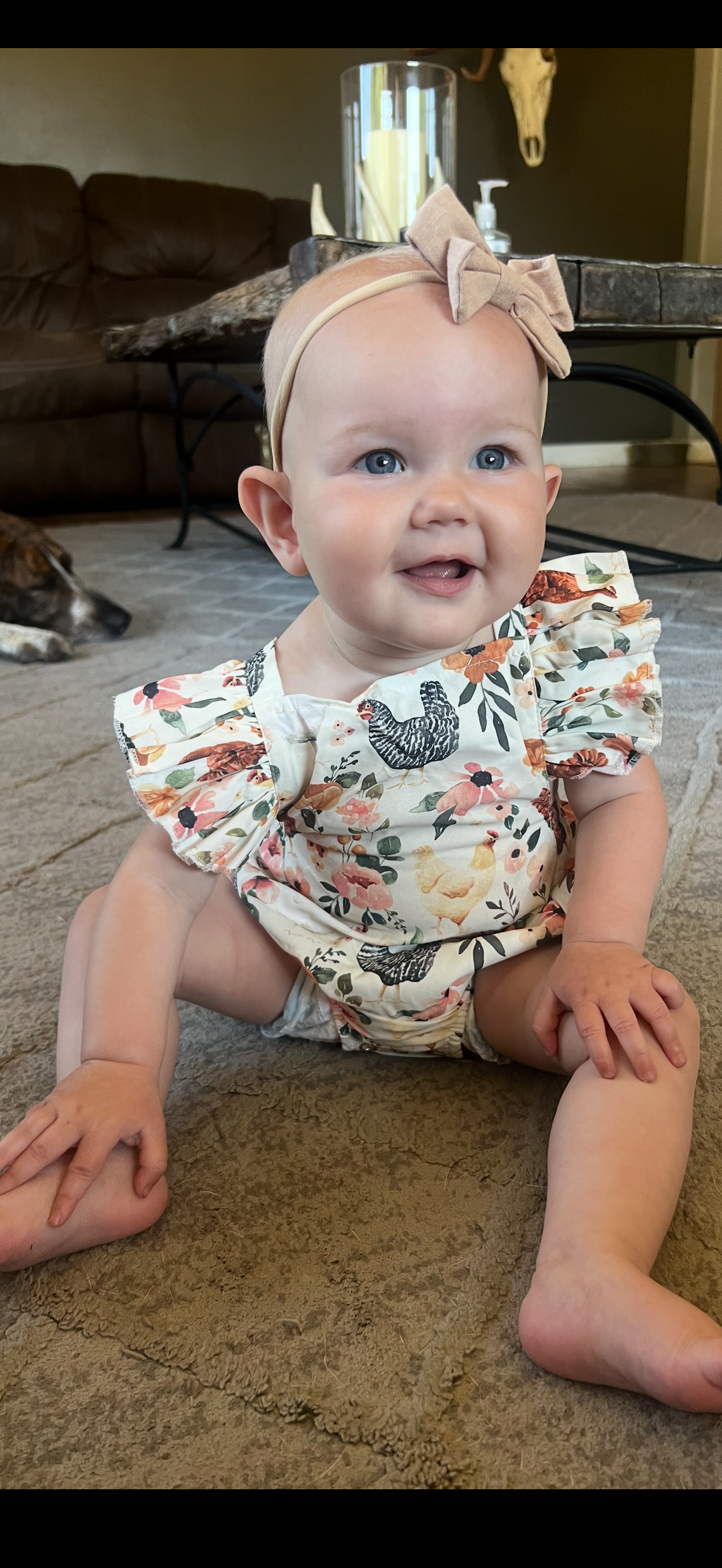 FLORAL CHICKEN ROMPER