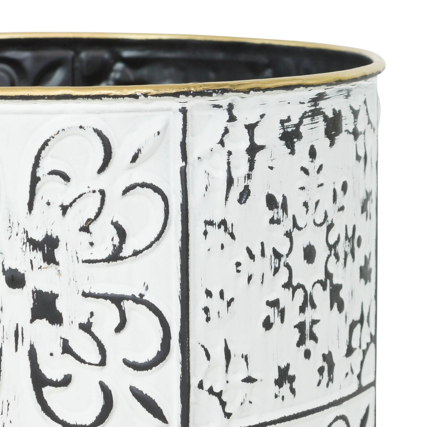 WHITE FLORAL PLANTER (SET OF 2)