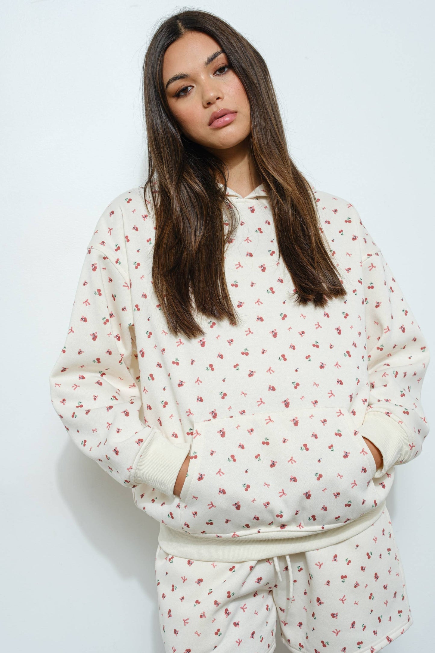 CHERRY BOW HOODIE
