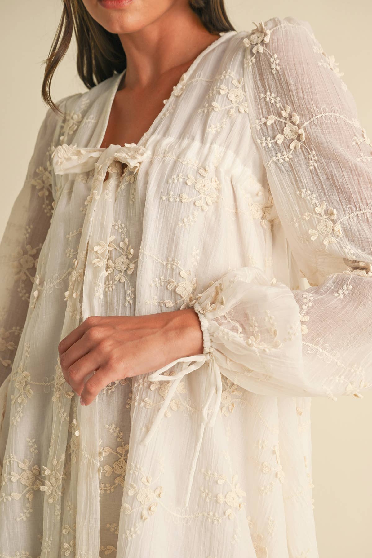 MISSED CALL EMBROIDERED DRESS