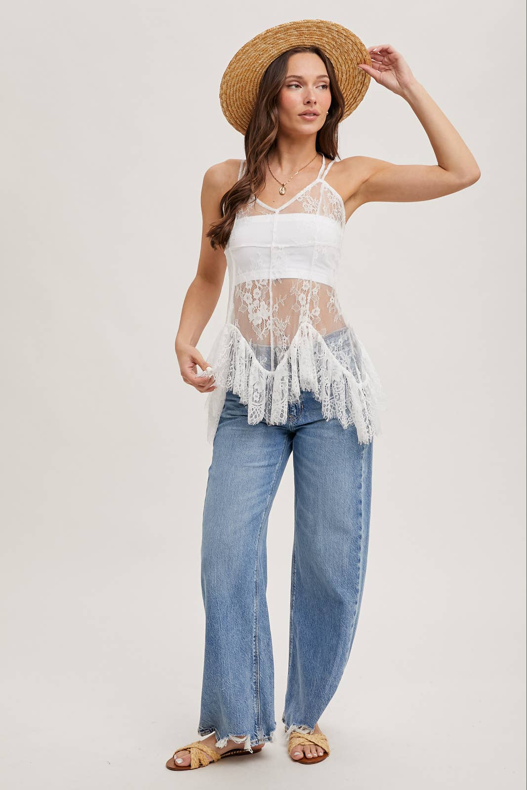SHEER LACE TANK