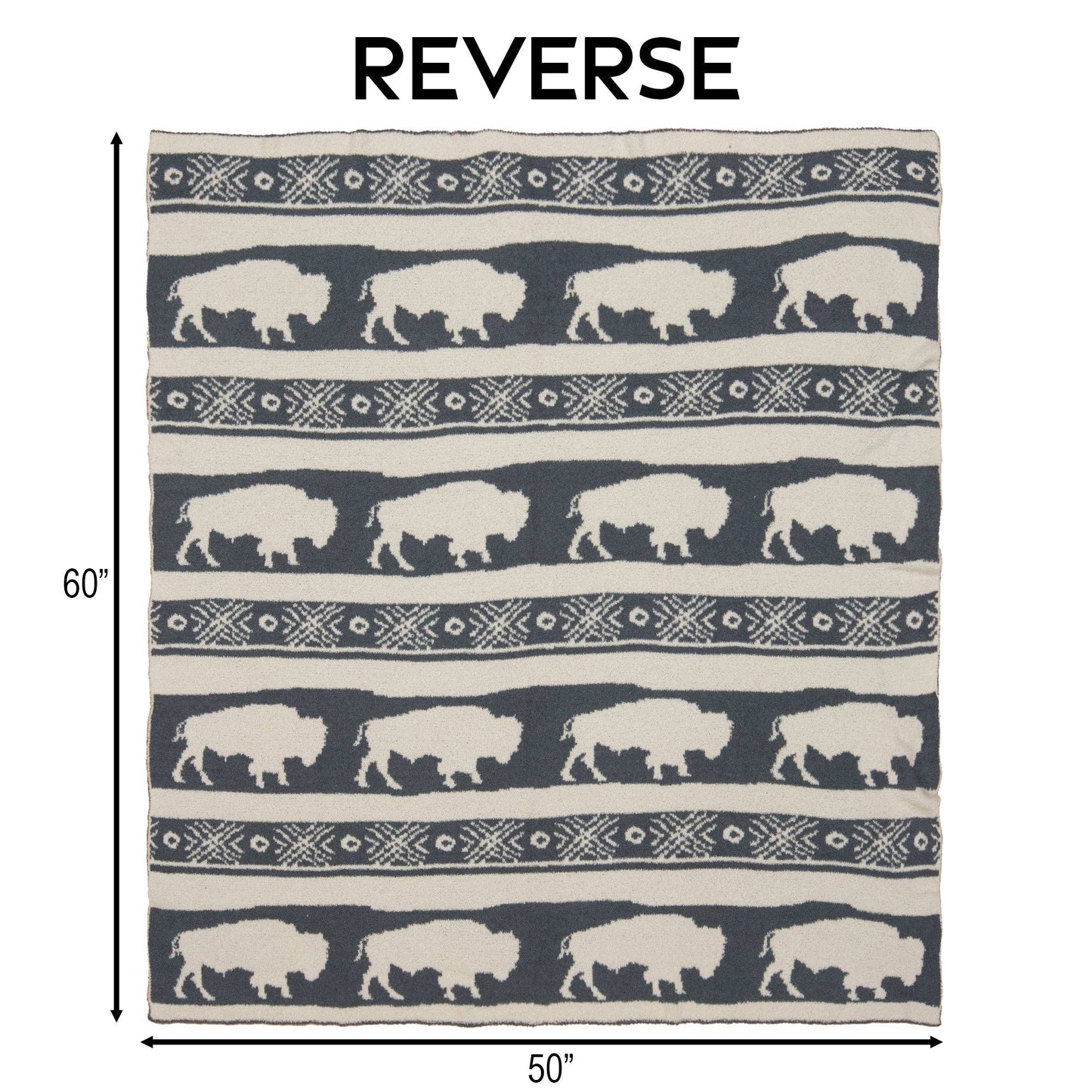 WRANGLER BUFFALO SLATE STRETCHY THROW