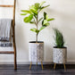 WHITE FLORAL PLANTER (SET OF 2)