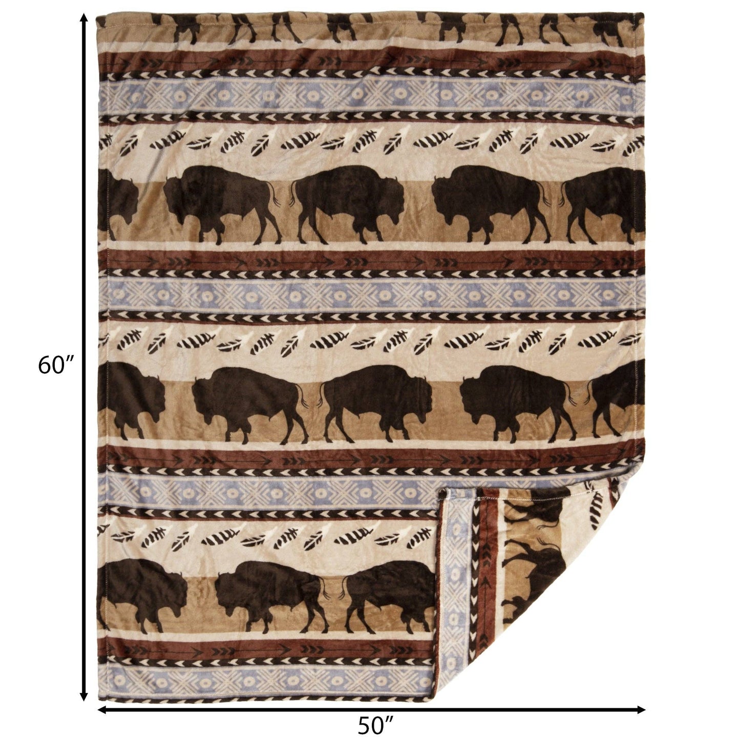 Buffalo Stripe Travel Blanket