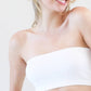 RIBBED BANDEAU TOP