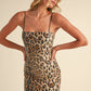 LEOPARD SEQUINS MINI DRESS