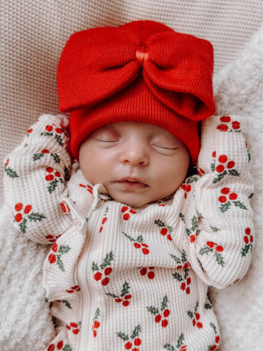 RED BOW BEANIE