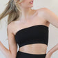 RIBBED BANDEAU TOP