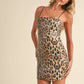 LEOPARD SEQUINS MINI DRESS