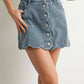 DENIM BUTTON SKIRT
