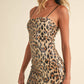 LEOPARD SEQUINS MINI DRESS