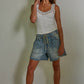 RIBBED LACE TANK