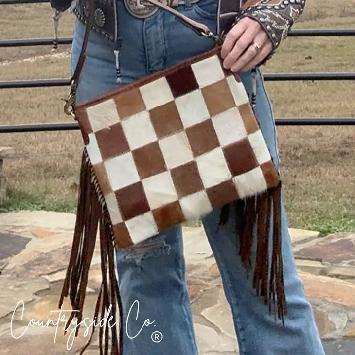 LONG HORN COWHIDE PURSE