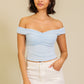 OFF SHOULDER BRUSHED TOP