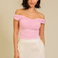 OFF SHOULDER BRUSHED TOP