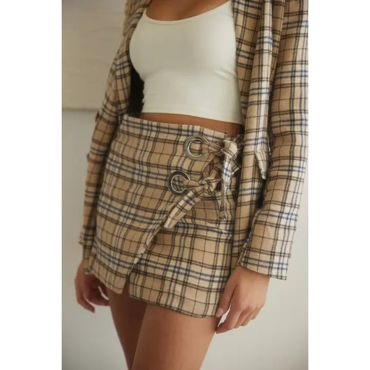 MINI PLAID SKIRT