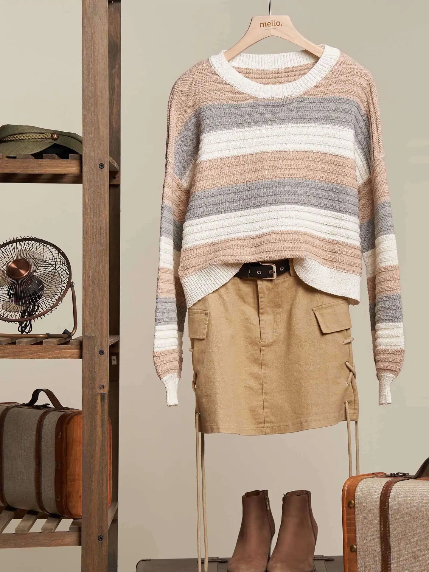 MULTI COLOR STRIPE SWEATER