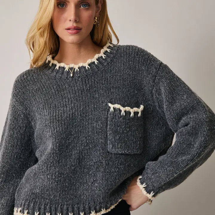 STITCH DETAIL SWEATER