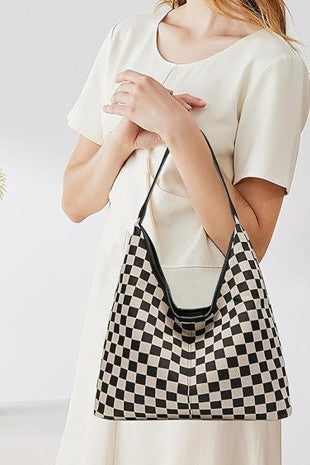CHECKERED TOTE BAG