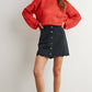 DENIM BUTTON SKIRT