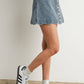 DENIM BUTTON SKIRT