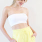 RIBBED BANDEAU TOP