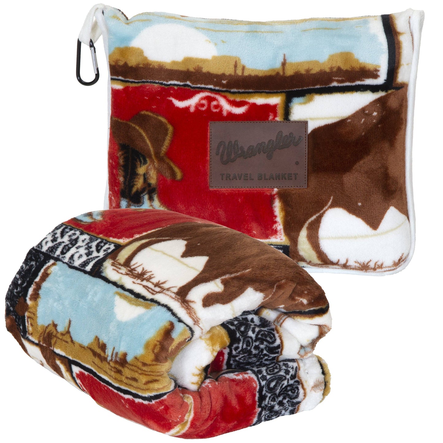 WRANGLER VINTAGE WESTERN TRAVEL BLANKET