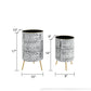 WHITE FLORAL PLANTER (SET OF 2)