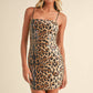 LEOPARD SEQUINS MINI DRESS