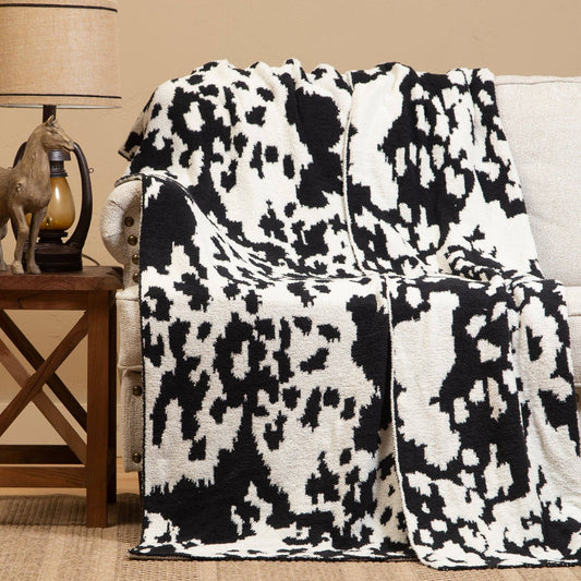WRANGLER STRETCHY COW THROW