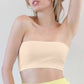 RIBBED BANDEAU TOP
