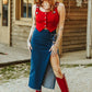 BRONCO DENIM SKIRT